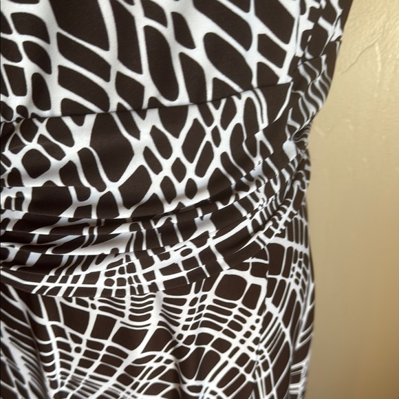 Perceptions Brown and White Sheath Dress Sleeveless - Picture 4 of 5